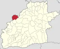 Localizarea în cadrul județului