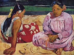 Paul Gauguin, Femei din Tahiti pe plajă, 1891