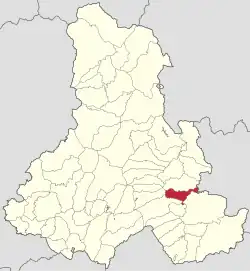 Localizare în cadrul județului