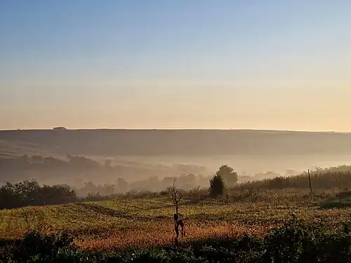 Peisaj de toamnă la Hudești - Dealul Izvorului