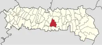 Amplasarea în cadrul județului