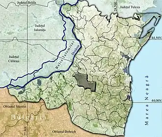 Amplasarea în cadrul județului