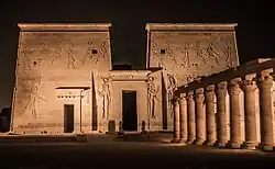Bine conservatul Templu al lui Isis din Philae (Egypt), unul dintre cele mai bine conservate temple din Egiptul antic, 380 î.Hr.-117 d.Hr.
