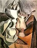 Natură moartă cu ciocolatierăPablo Picasso, (1909) stil cubist