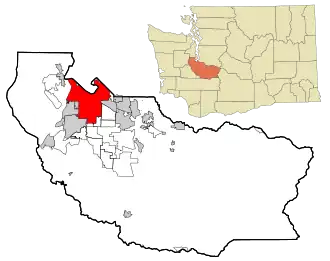 Poziția localității Tacoma