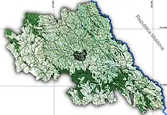 Amplasarea în cadrul județului