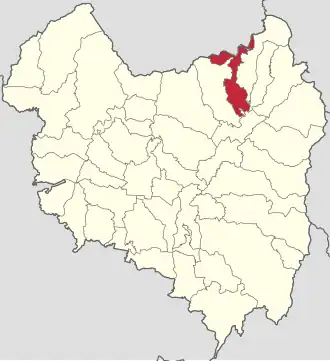 Amplasarea în cadrul județului