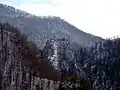Cetatea Poenari, vedere de pe drumul spre Barajul Vidraru
