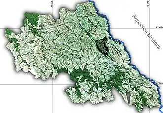 Amplasarea în cadrul județului