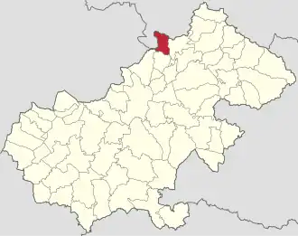 Localizare în cadrul județului