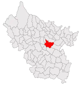 Poziția localității Poșta Câlnău