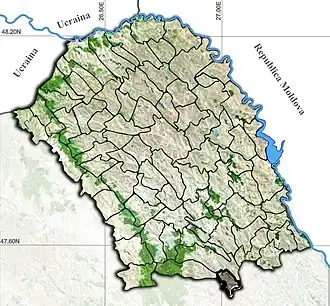 Amplasarea în cadrul județului