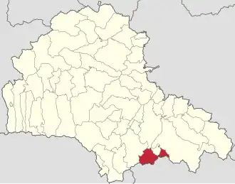 Localizarea în cadrul județului