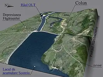 Poziția localității Colun