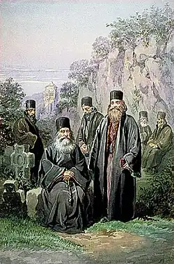 Călugări de la Mănăstirea Bistrița