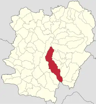 Amplasarea în cadrul județului