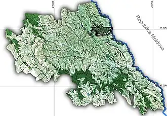 Amplasarea în cadrul județului