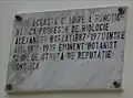 Prof. Alexandru Borza, placa memorială, Școala de Obște din Blaj.