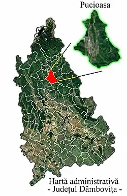 Localizarea în cadrul județului