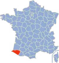 Poziția regiunii Pyrénées-Atlantiques