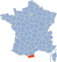 Poziția regiunii Pyrénées-Orientales