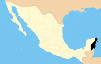 State of Quintana Roo within Mexico