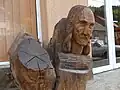 Primaria din Albac  Bustul lui Horea (sculptură în lemn)