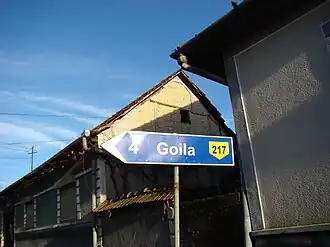 Indicator spre Goila în Josani