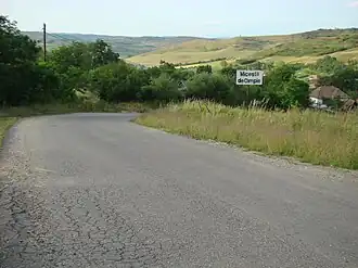 Intrarea în Miceștii de Câmpie