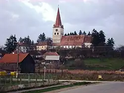 Biserica fortificată din CincuMachetă - Reconstituire pentru biserica din CincuPlanul fortificaţiei din Cincu