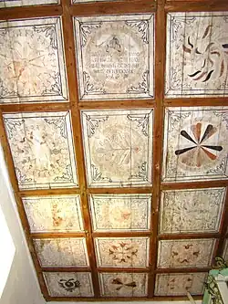 Tavanul casetat al navei bisericii reformate (1675)