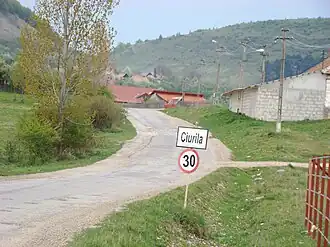 Intrarea în satul Ciurila
