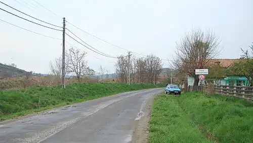 Intrarea în satul Eliseni