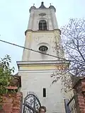 Biserica evanghelică, turla (fațada vestică), 2008