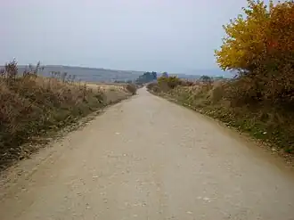 Drumul spre satul Dobârca