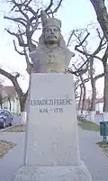 Bustul lui Francisc Rákóczi al II-lea din Târgu Mureș