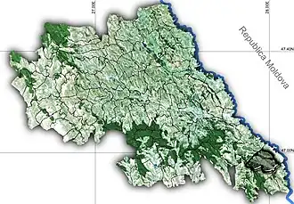 Poziția localității Răducăneni