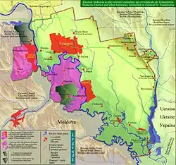 Harta detaliată a raionului.