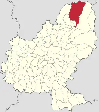 Localizare în cadrul județului