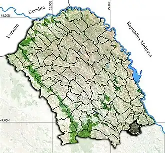 Amplasarea în cadrul județului