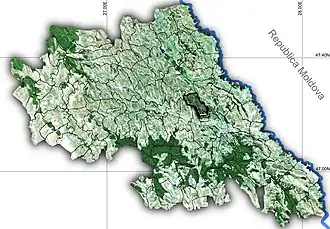 Amplasarea în cadrul județului