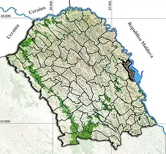 Amplasarea în cadrul județului