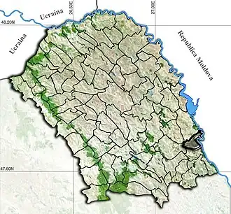 Amplasarea în cadrul județului