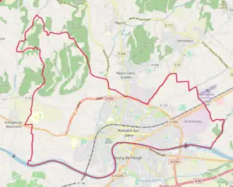 Poziția localității Romans-sur-Isère