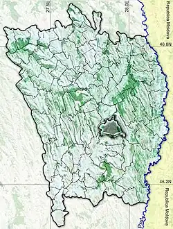 Amplasarea în cadrul județului