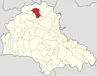 Localizarea în cadrul județului