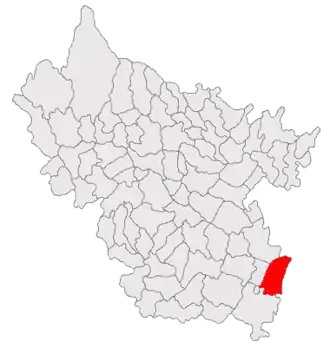 Poziția localității Rușețu