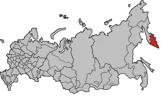 Poziția localității Regiunea Kamceatka