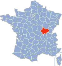 Poziția regiunii Saône-et-Loire