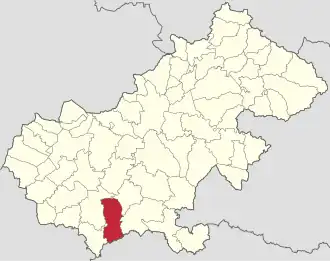 Localizare în cadrul județului